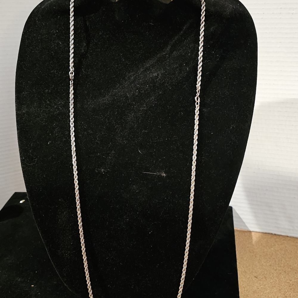 Double Twist Sterling Necklace